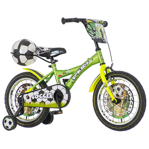DECIJI BICIKL SOC160 SOCCER 16'' KLJUC ZELENO CRNI 2018 EUR1