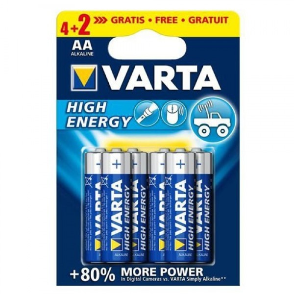 VARTA HIGH ENERGY LR6 4+2 1.5V ALKALNA BATERIJA