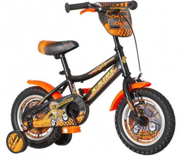 DECIJA BICIKLA MOT120 MOTO CROSS X-KIDS 12'' CRNO ORANZ KONTRA 25020 EUR1