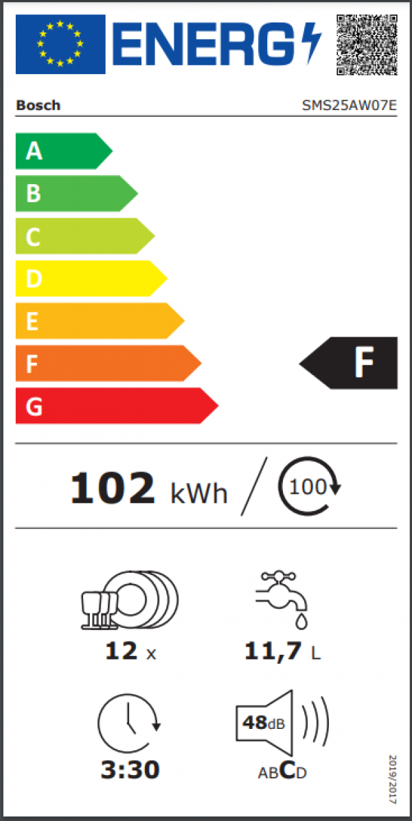 Bosch Samostojeća sudomašina širine 60cm ( SMS25AW07E )