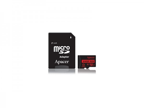 APACER UHS-I U1 MICRO SDXC 64GB CLASS 10 + ADAPTER AP64GMCSX10U5-R