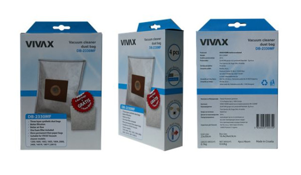 VIVAX HOME kese za usis. sint. (4kompak) + filter DB-2330MF