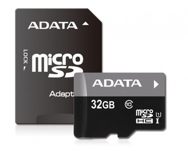 AData MICRO SD 32GB + SD adapter AUSDH32GUICL10-RA1