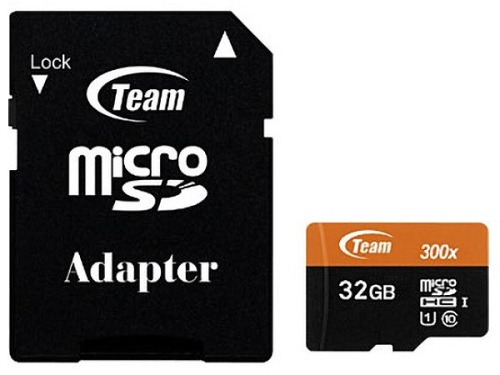 TeamGroup micro SDHC 32GB UHS-I+SD Orange Adapter TUSDH32GUHS03