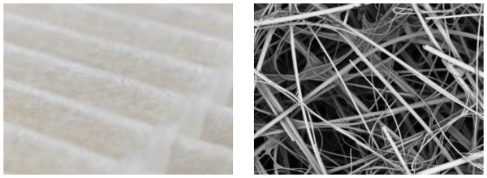 vlakna hepa filtera mikroskopski